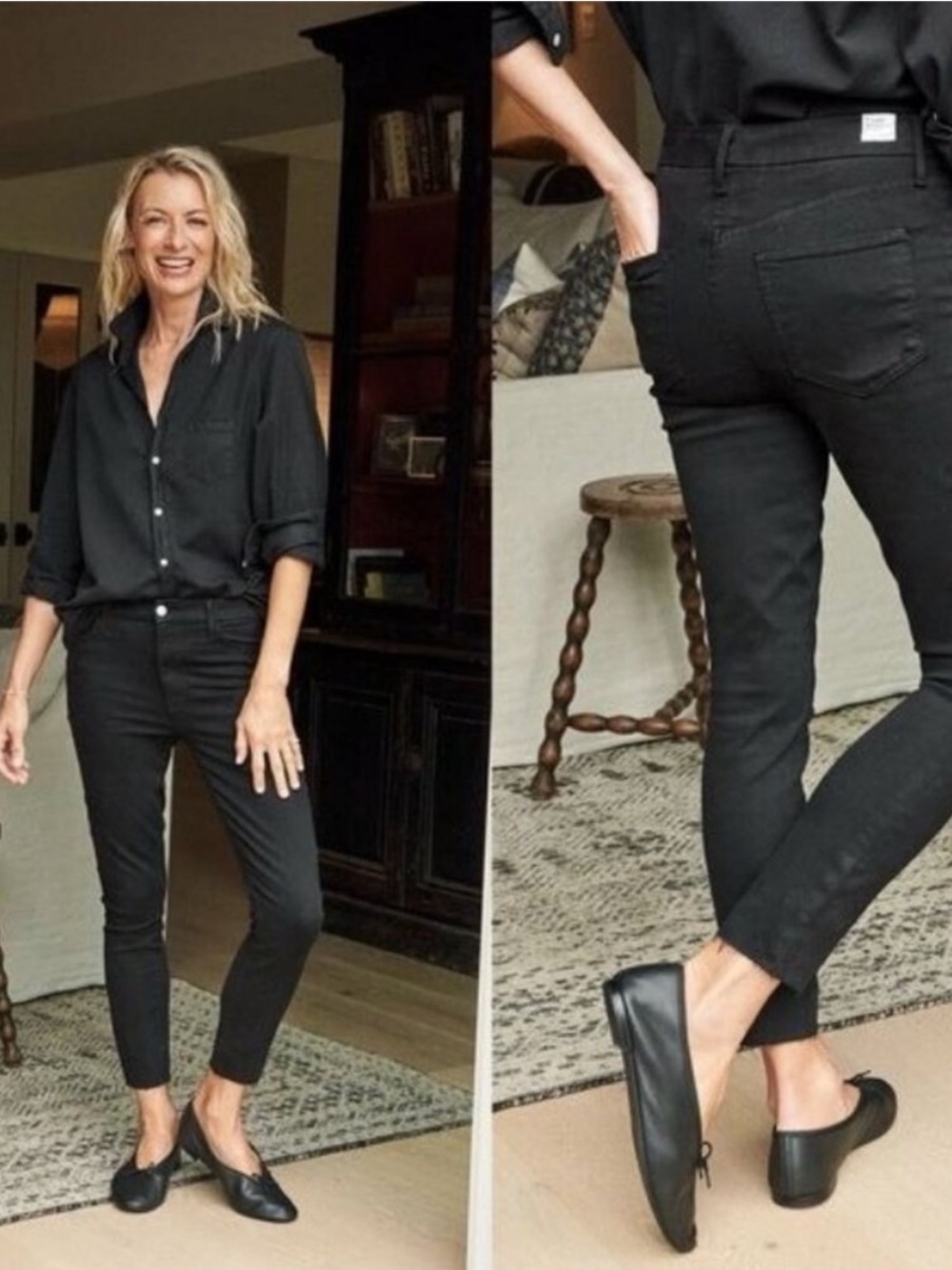 Frank & Eileen Jeans Sligo Skinny Italian Performance in Black